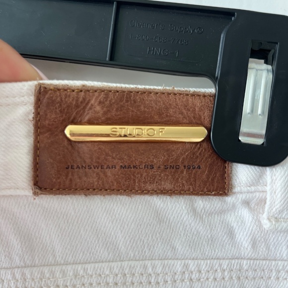 Studio F Jeans Distressed Denim Shorts – Red & Light Pink (Size 8) - Picture 6 of 12